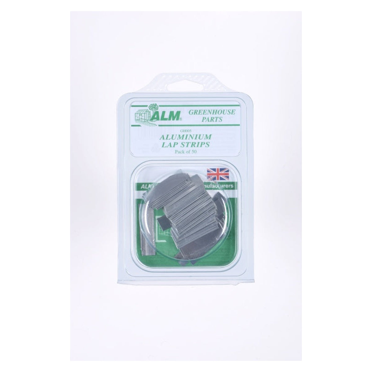 ALM aluminium greenhouse lap strips pack of 50