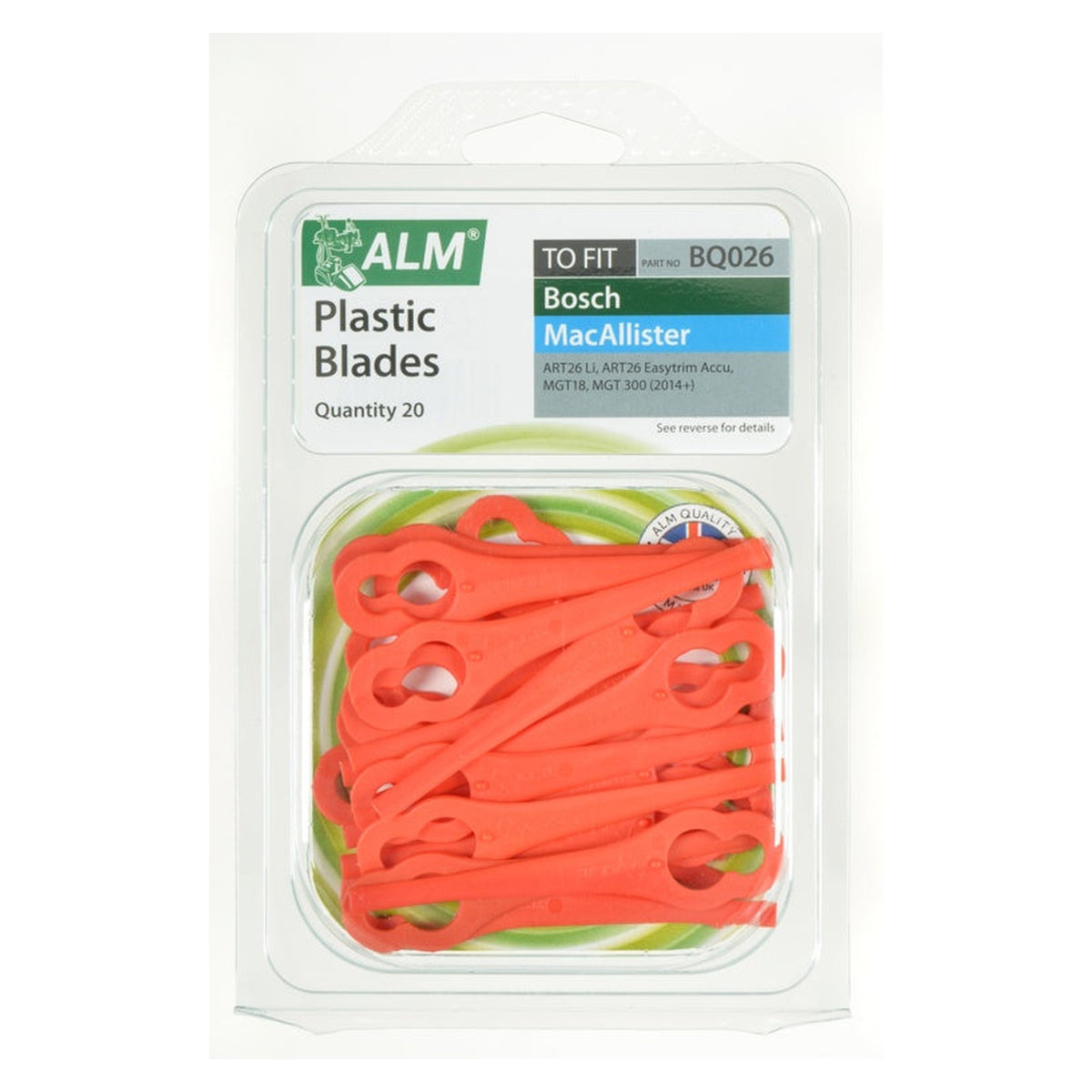 ALM red plastic trimmer blades pack of 20