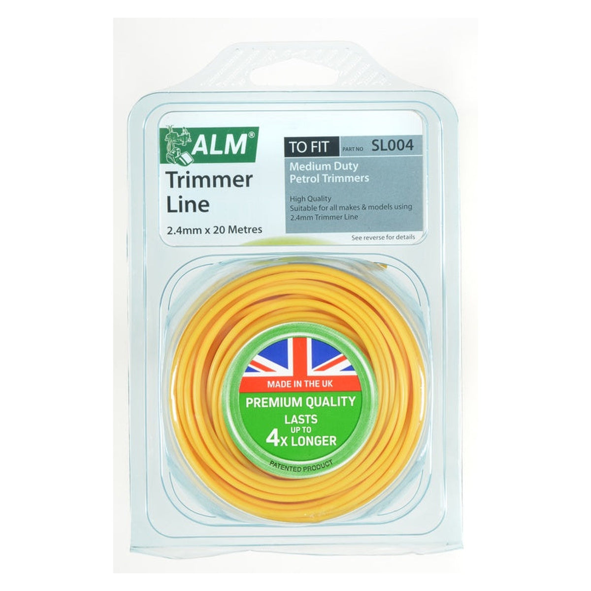ALM yellow 2.4mm trimmer line 20m pack