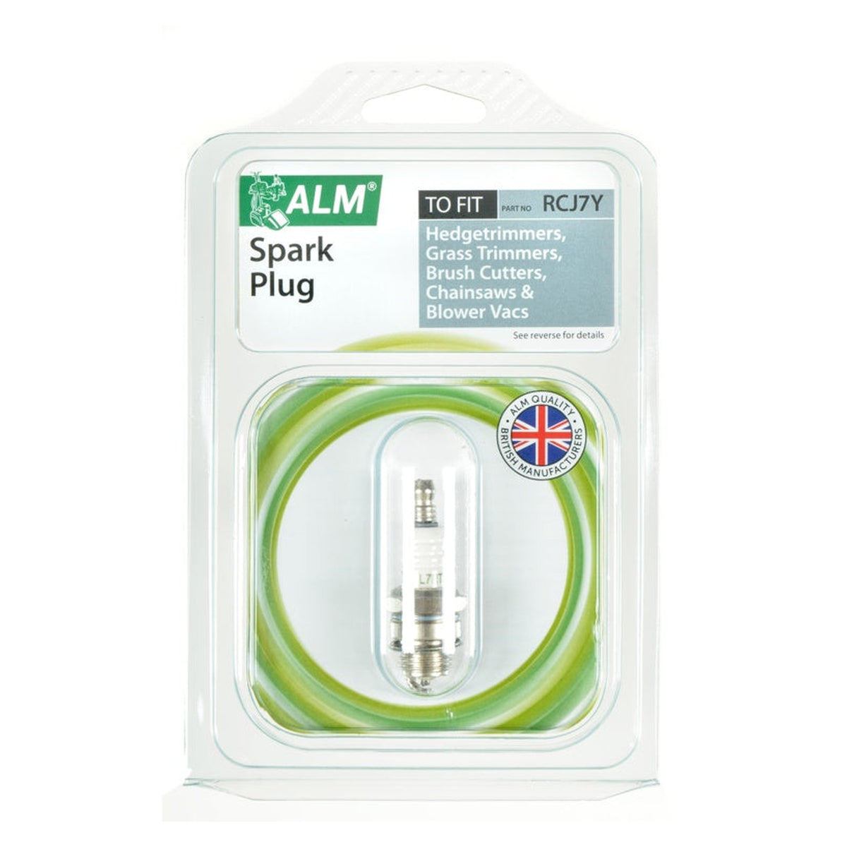 ALM spark plug for small petrol garden machines
