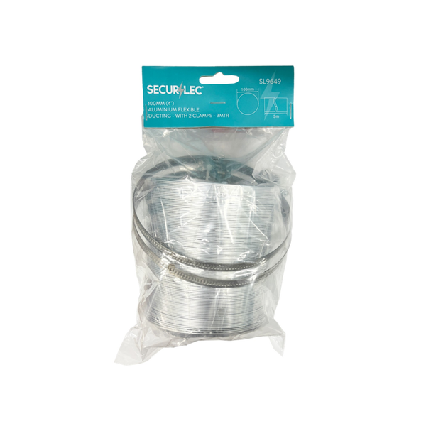 Aluminium Flexible Ducting 3m x 100mm - 4"