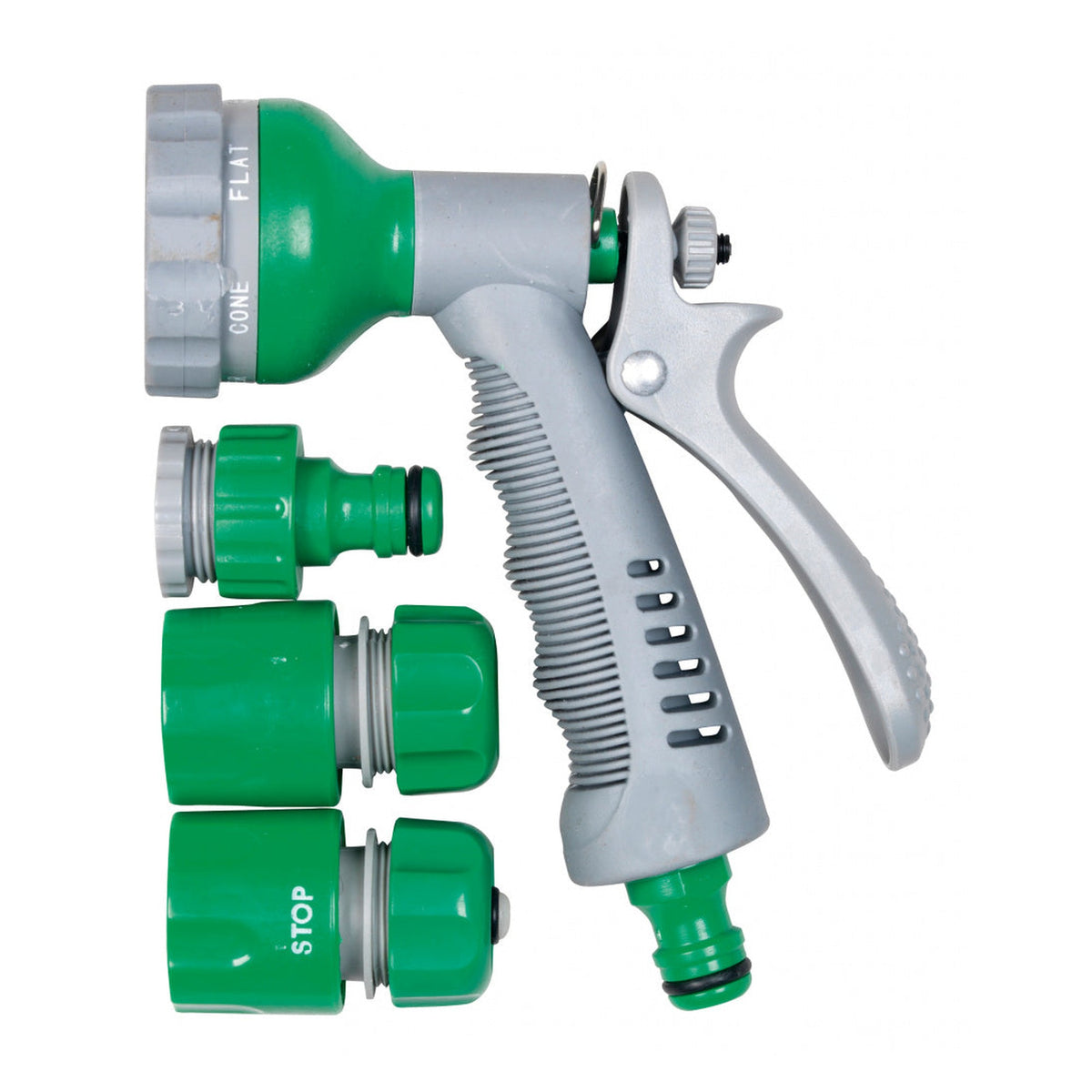 Ambassador six pattern garden spray gun with hose connectors