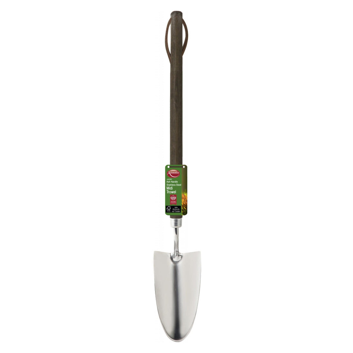 Ambassador stainless steel midi trowel with ash handle