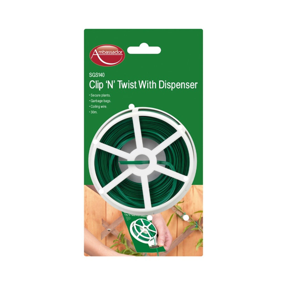 Ambassador Clip n Twist wire dispenser 30m