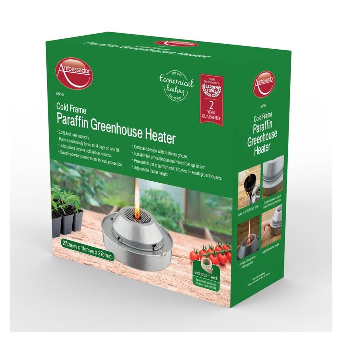 Ambassador compact paraffin heater for cold frames