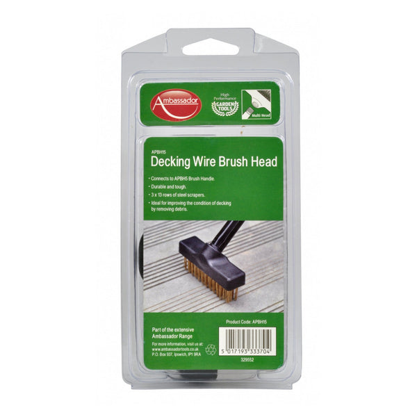 Ambassador decking wire brush head