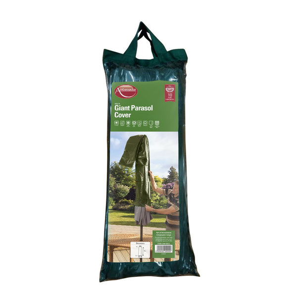 Ambassador green extra large parasol cover