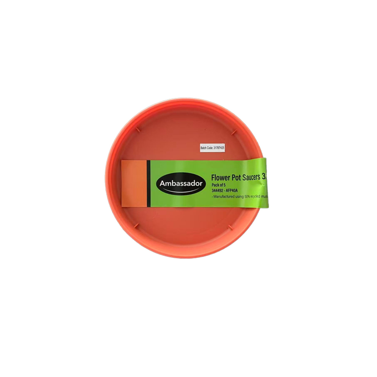 Ambassador 3 to 4 inch flower pot saucers, pack of 5