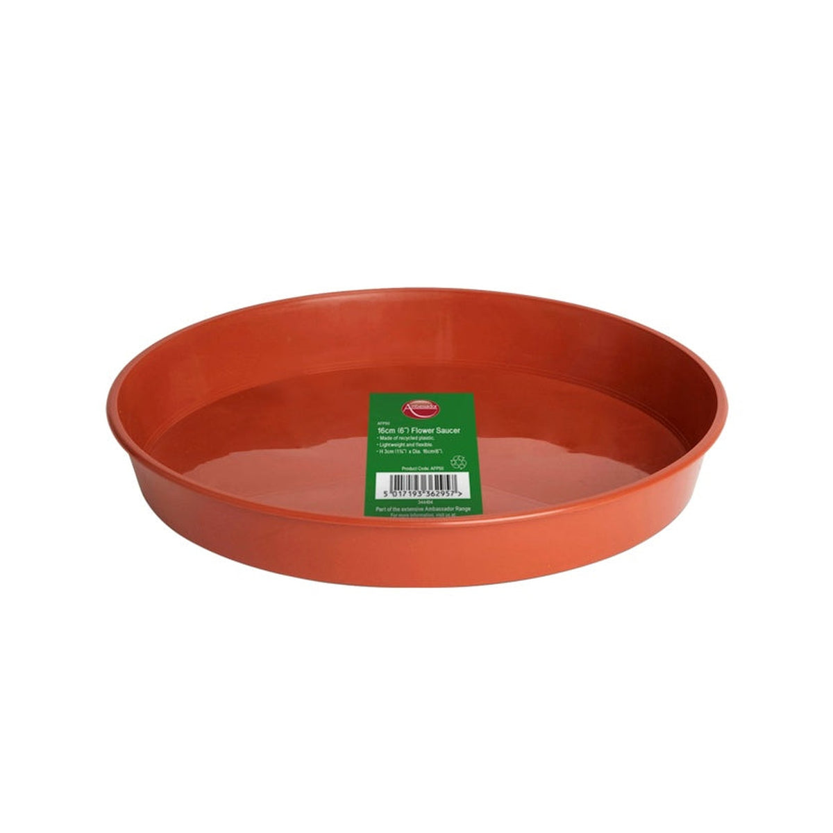 Ambassador plastic flower pot saucer for 7 to 8 inch pots