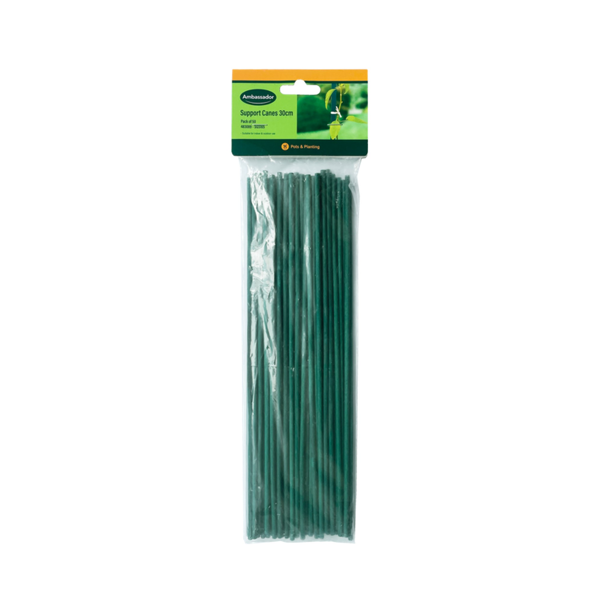 Ambassador green support canes 30cm, pack of 50
