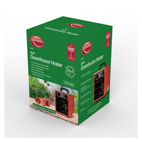 Ambassador 2000W IP24 greenhouse heater