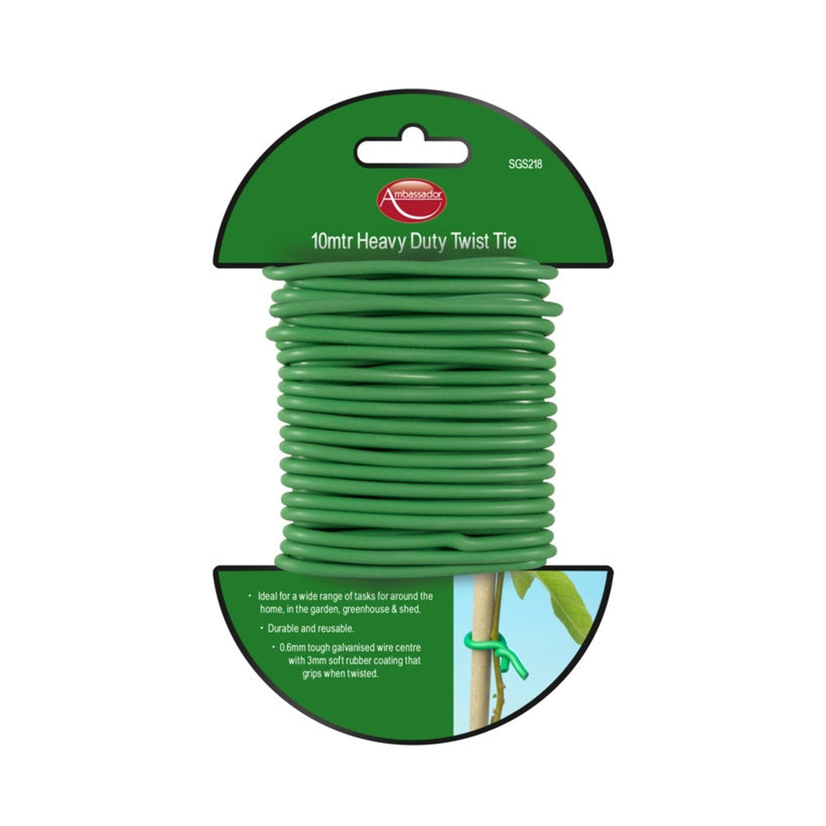 Ambassador heavy duty twist tie, 10m