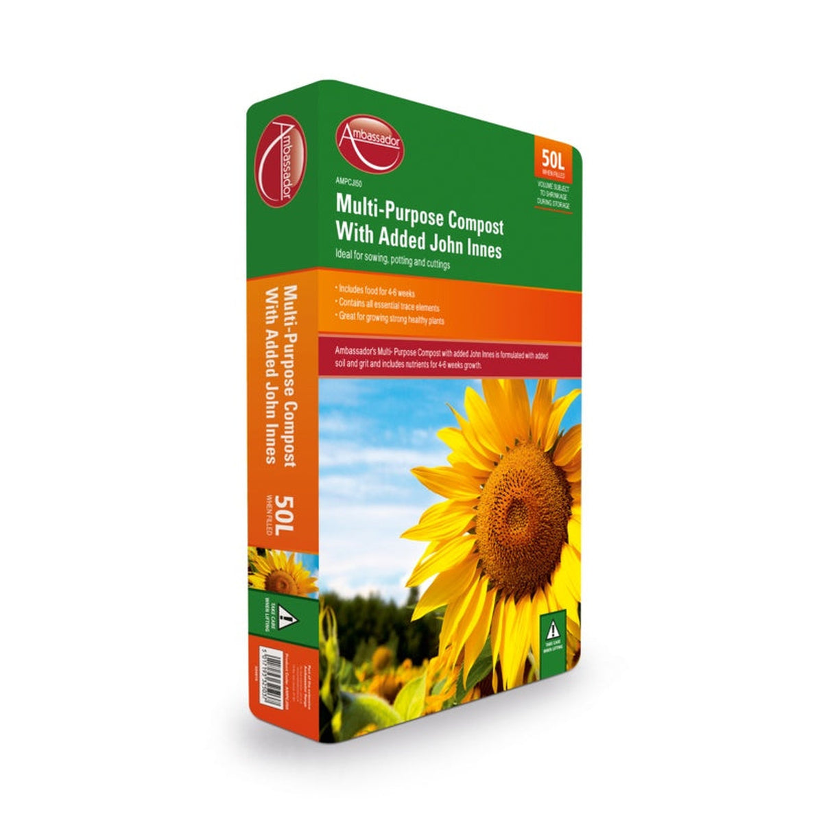 Ambassador multi-purpose compost with John Innes, 50L bag