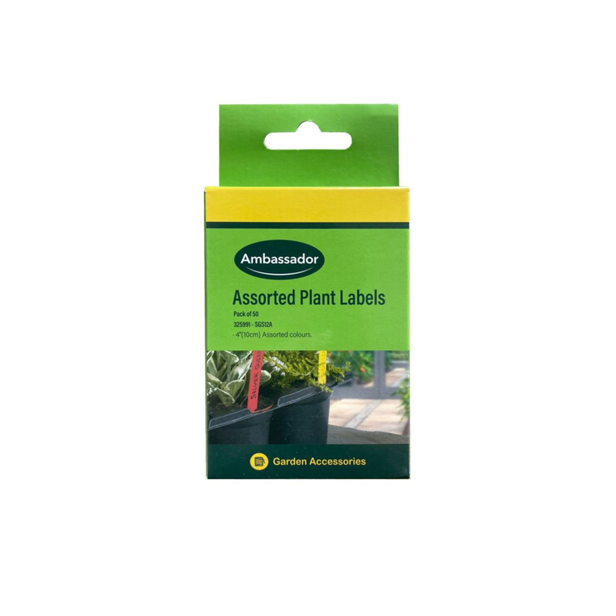 Ambassador 4 inch plant labels, pack of 50 in assorted colours