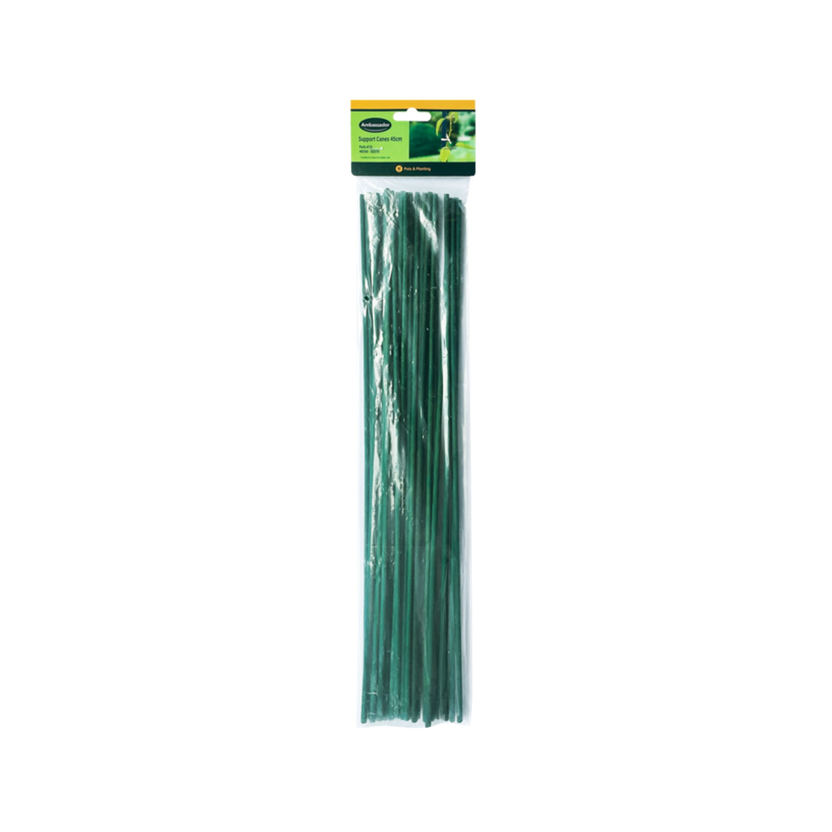 Pack of 25 Ambassador green 45cm plant support canes