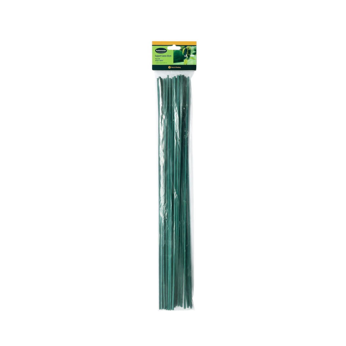Ambassador green support canes 60cm, pack of 25