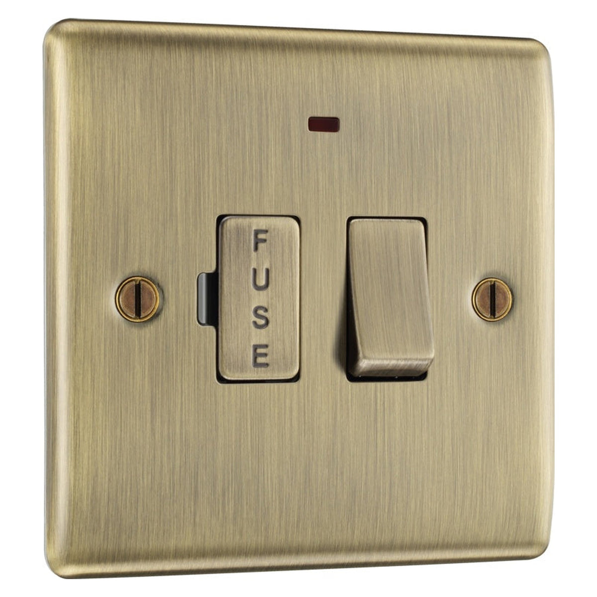 Antique Brass Switched Fused Connection Unit - 13amp