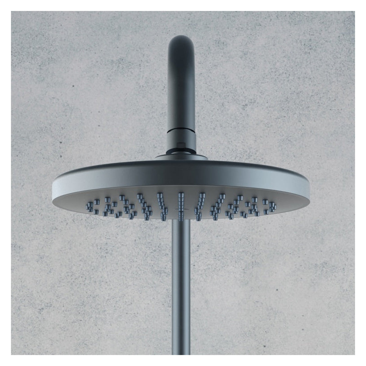 Aqualisa round bar valve dual mixer shower in matt black, view 7