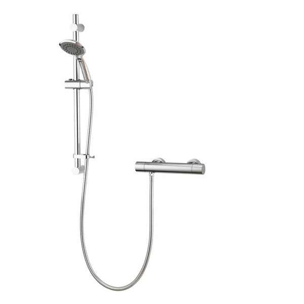 Aqualisa round bar valve mixer shower in chrome