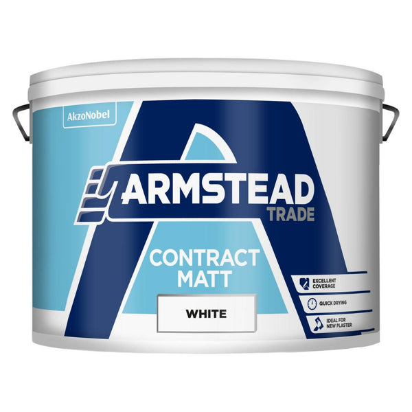 Armstead Trade Contract Matt white emulsion 10L tub