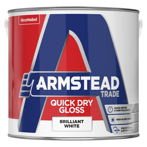 Armstead Trade Quick Dry Gloss 2.5L in Brilliant White