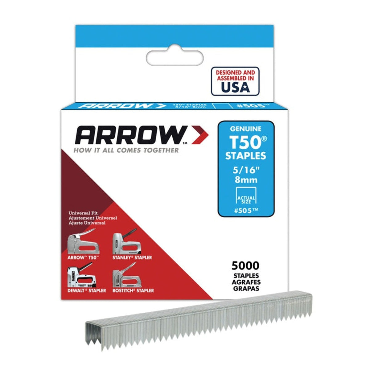 Box of 5000 Arrow T50 8mm staples