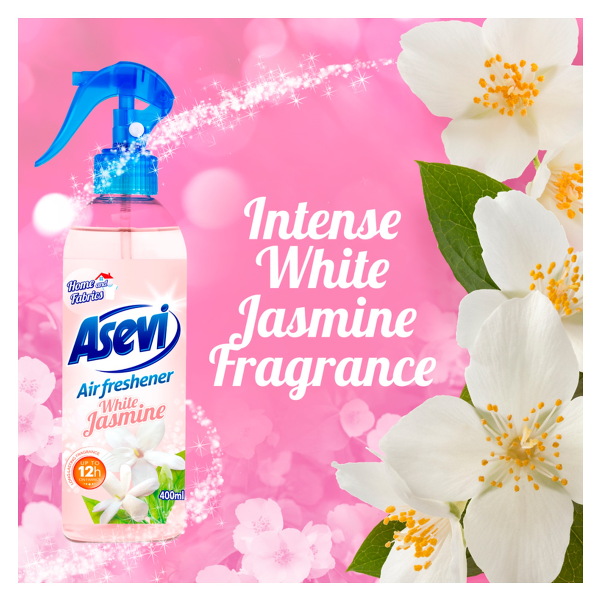Asevi White Jasmine air freshener spray 400ml, view 3