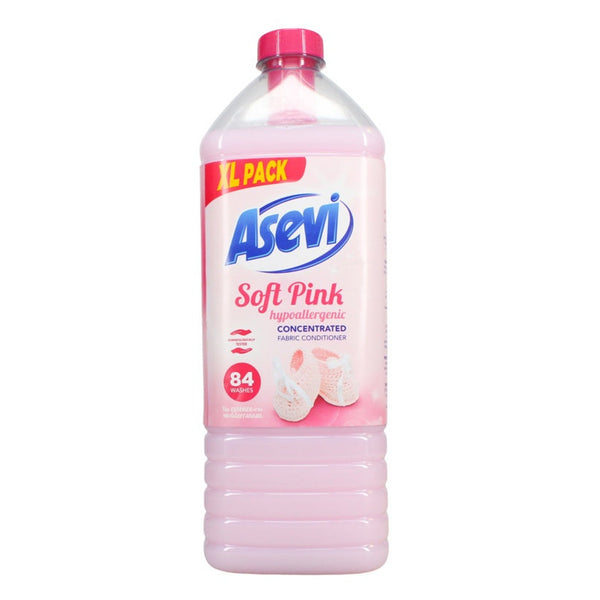 Asevi Soft Pink fabric conditioner, 84 wash bottle