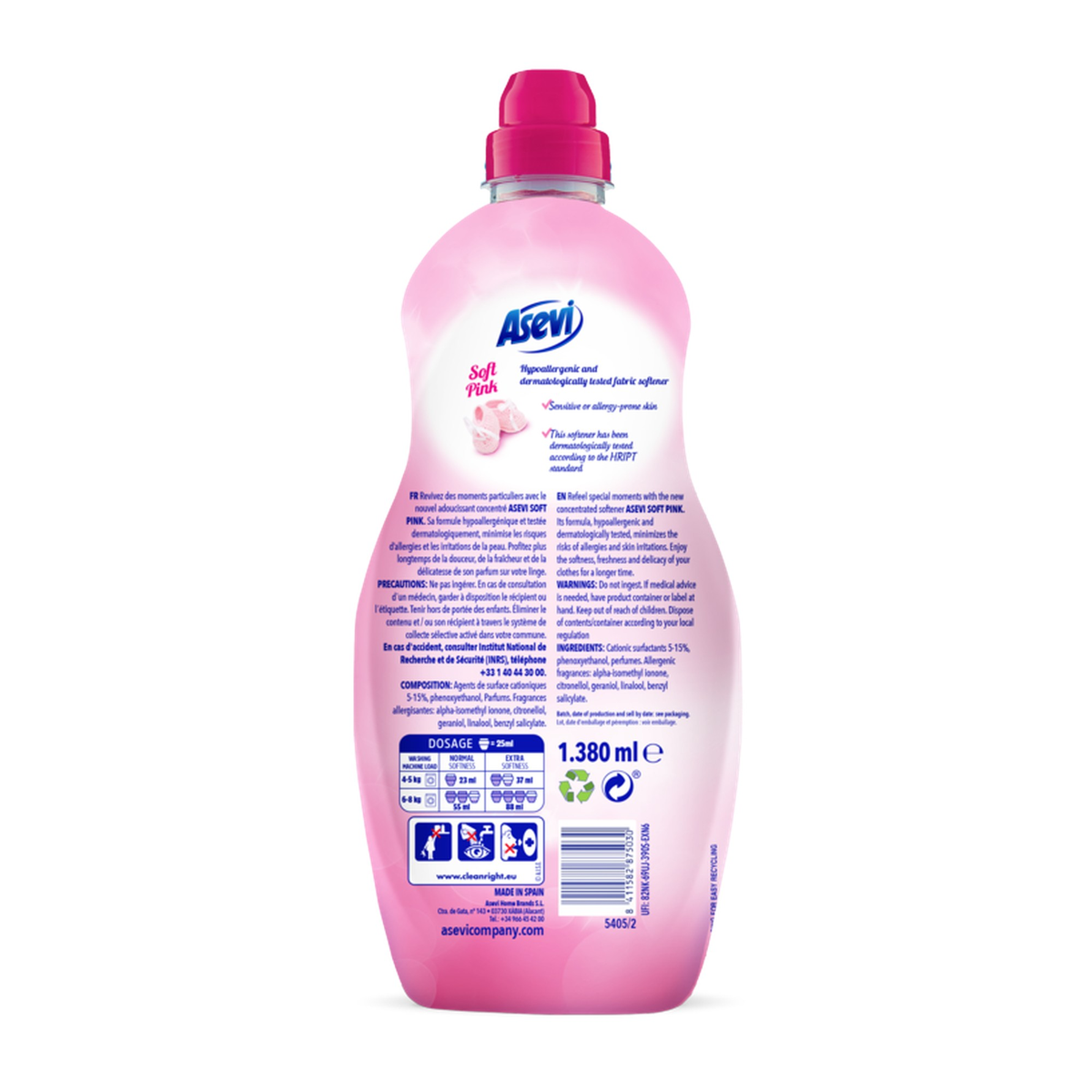 Asevi pink fabric softener 1.5L, view 2