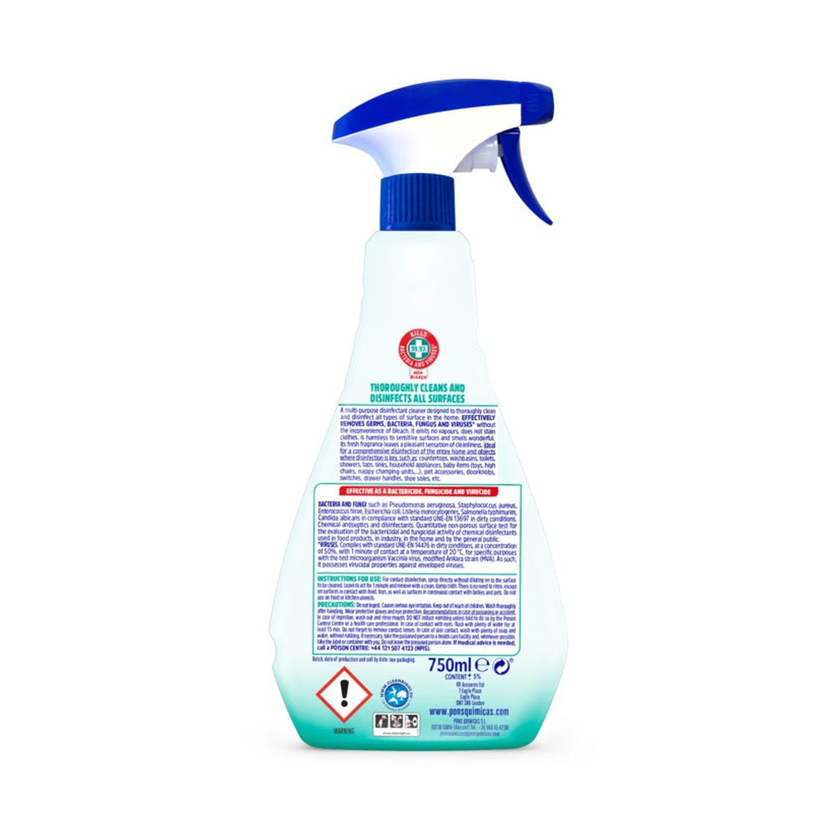 Asevi multi surface disinfectant spray 750ml, view 2