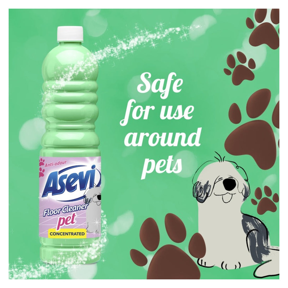 Asevi pet floor cleaner 1L bottle, view 3