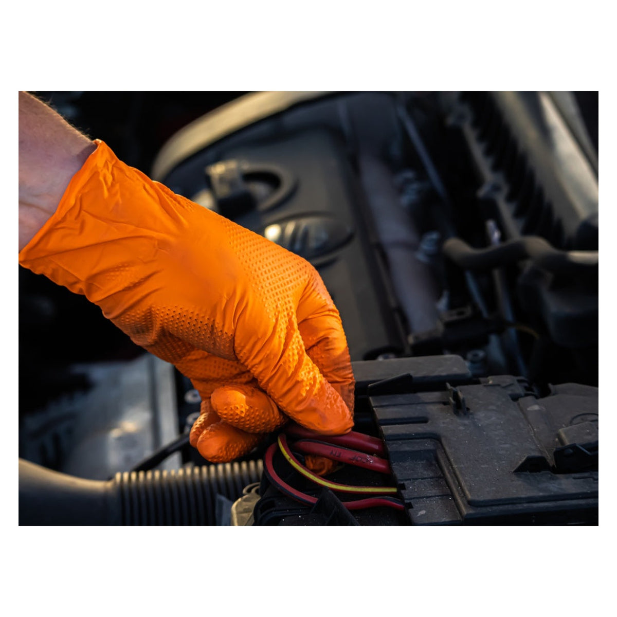 Aurelia Ignite orange nitrile gloves, X large, view 2