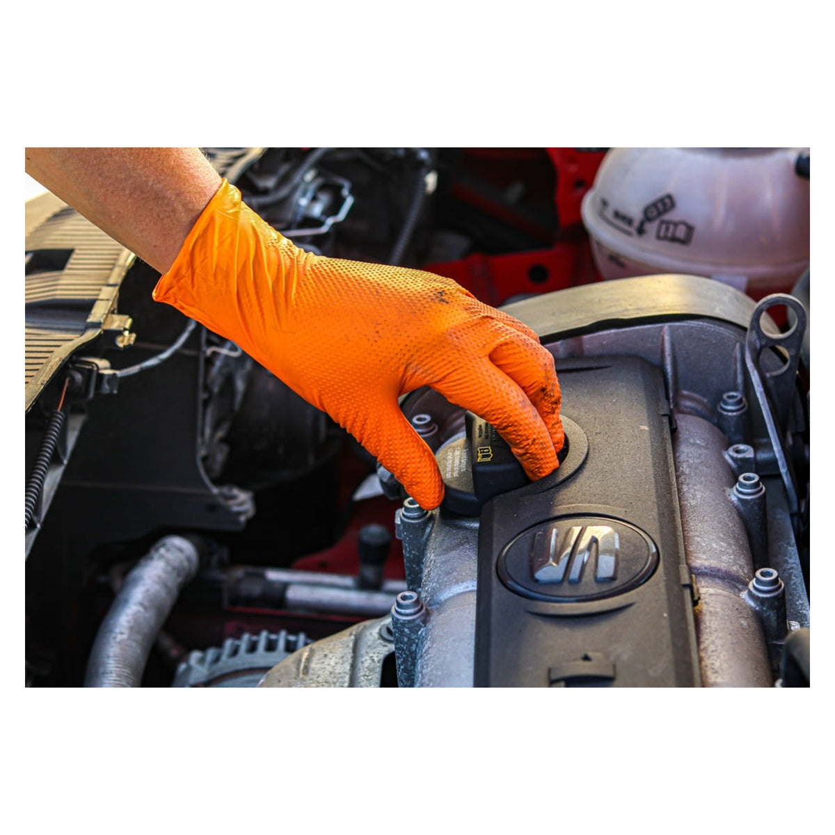 Aurelia Ignite orange nitrile gloves, X large, view 3