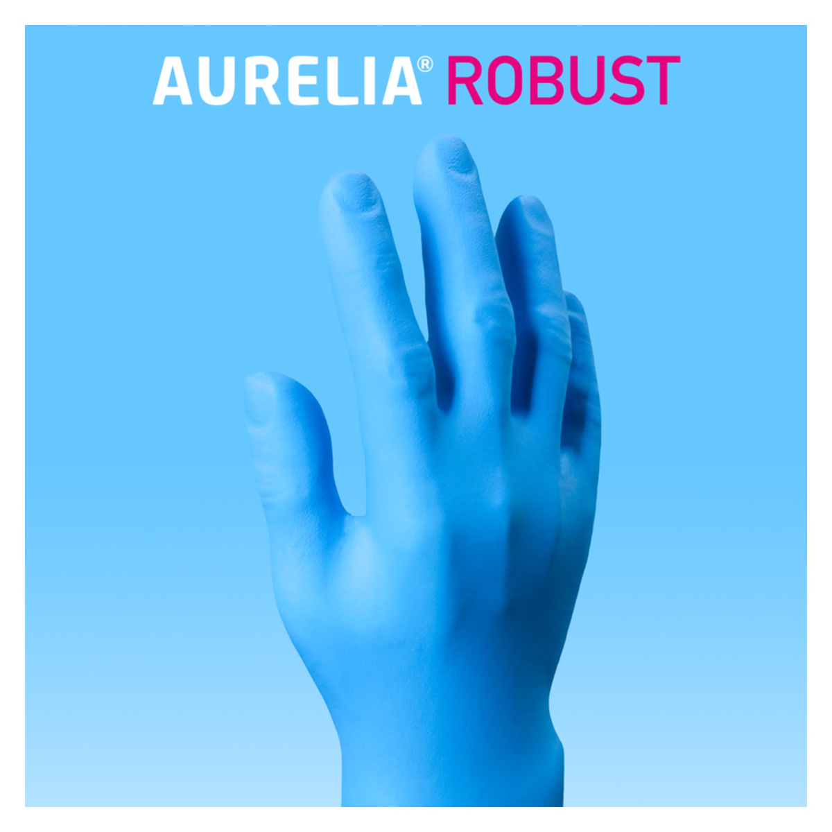 Box of 100 Aurelia blue nitrile disposable gloves large, view 3