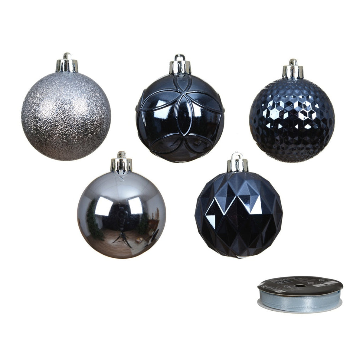 Baubles Pack 37 - 6cm Blue, view 2