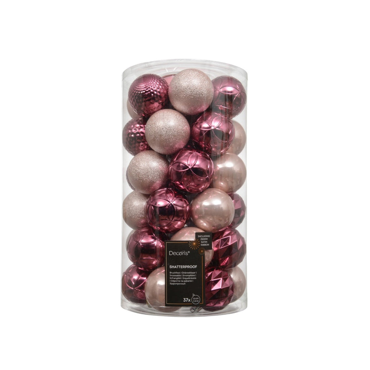 Baubles Pack 37 - 6cm Pink