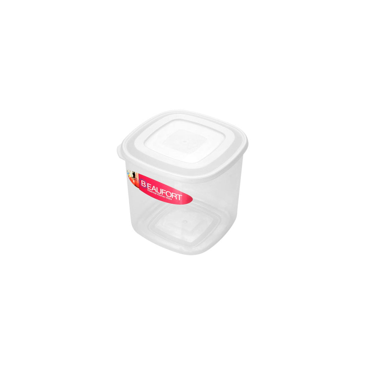 Beaufort clear 2L square food container