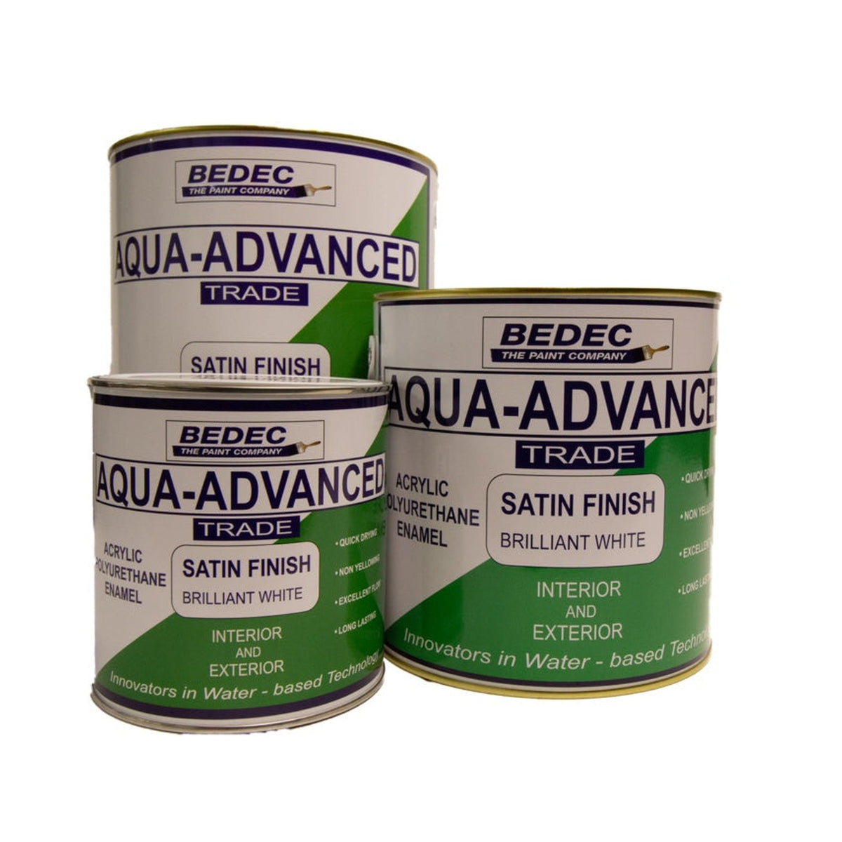 Bedec Aqua Advanced Satin 5L tin in black