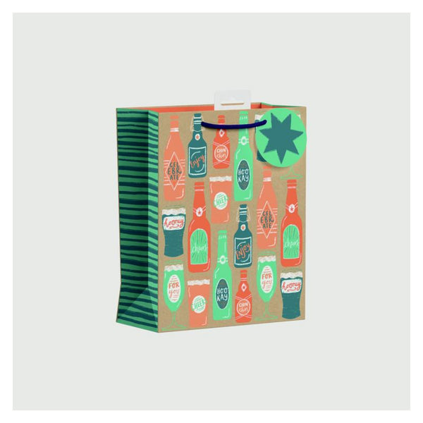 Beer Bottle Gift Bag - Medium