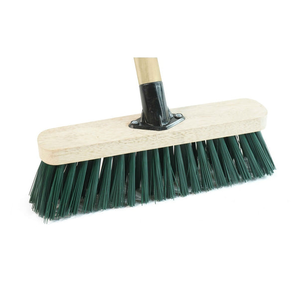 Bentley green PVC head brush with wooden handle