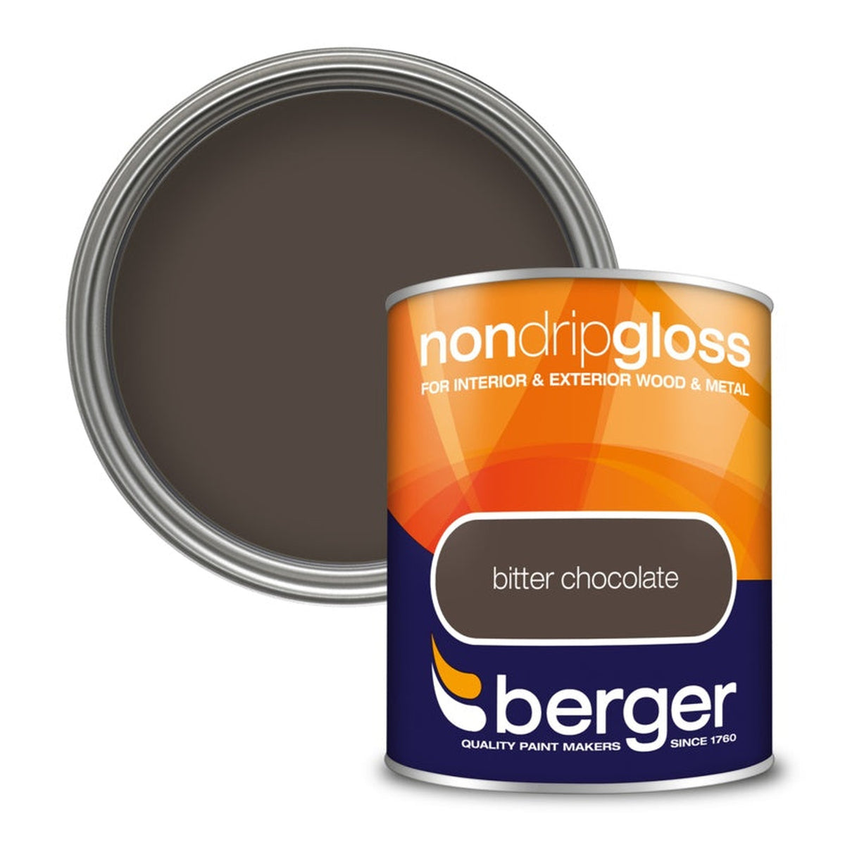 Berger non drip gloss 750ml Bitter Chocolate