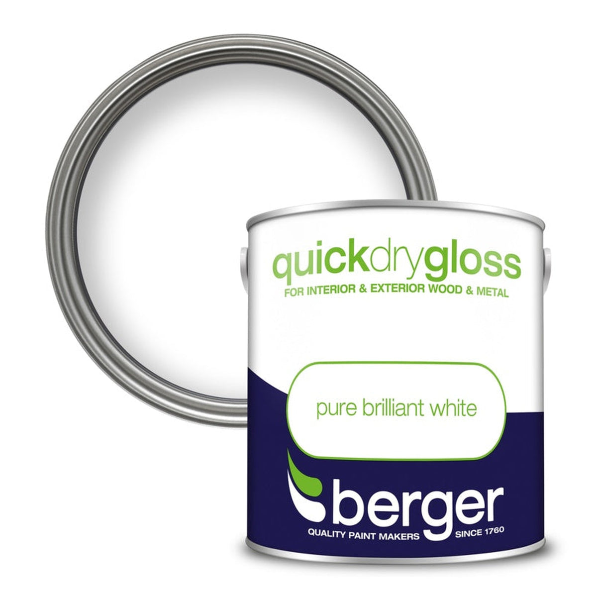 Berger Quick Dry Gloss Brilliant White 2.5L