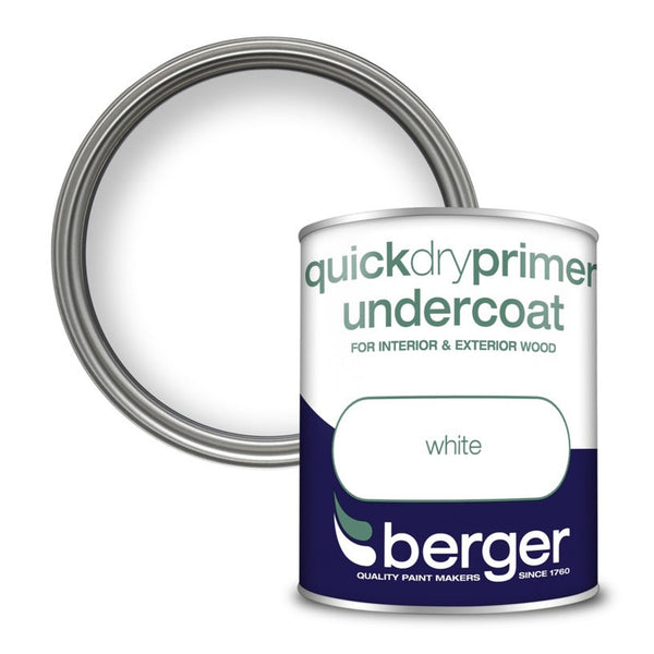 Berger quick dry primer undercoat white 750ml