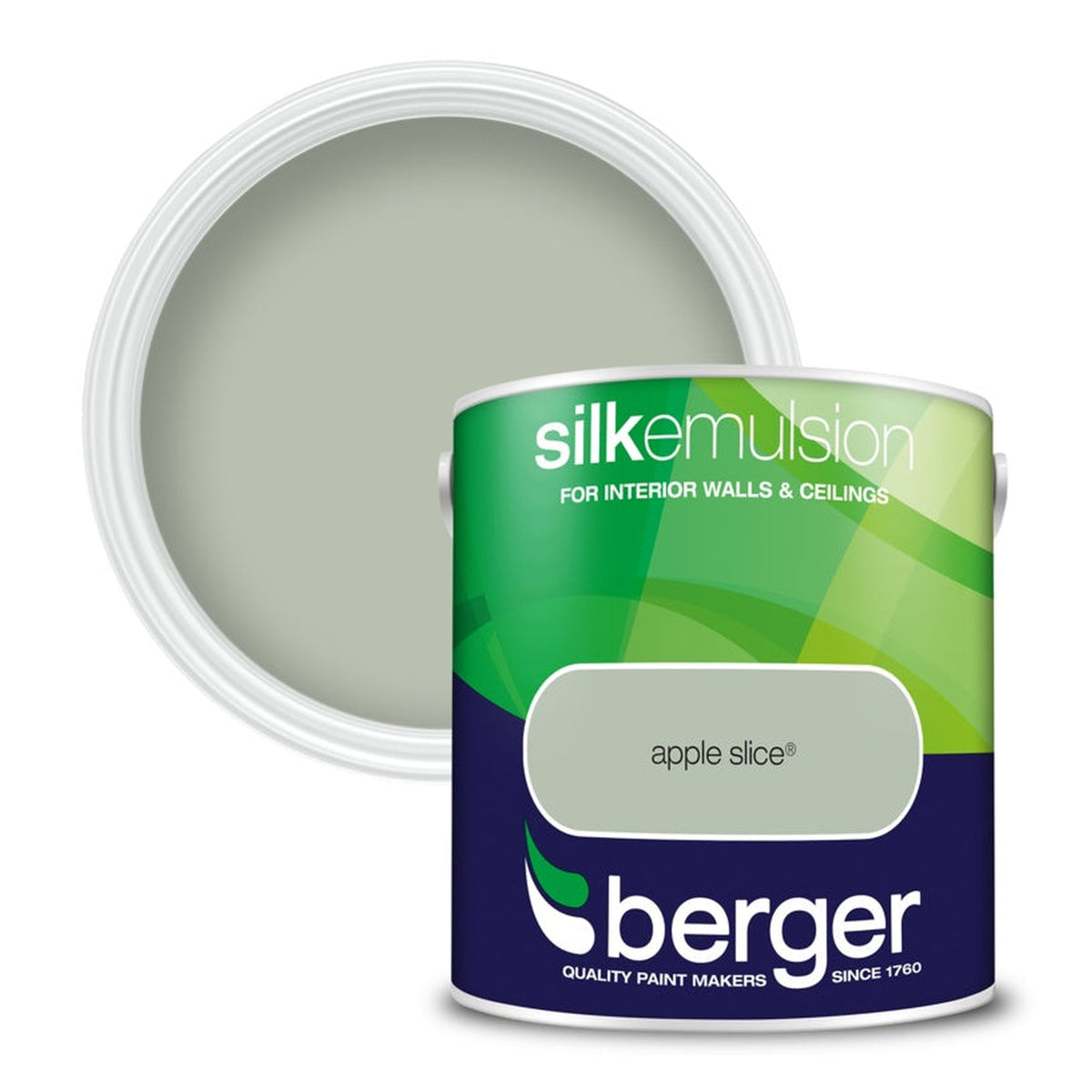 Berger Silk Emulsion 2.5L tin in Apple Slice