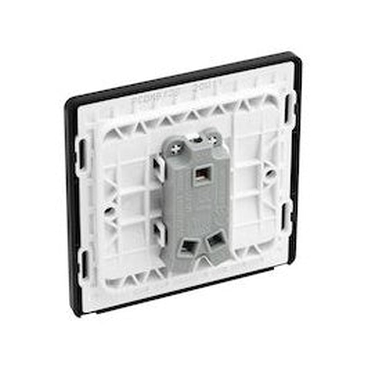 BG matt black 1 gang 2 way plastic light switch, view 2