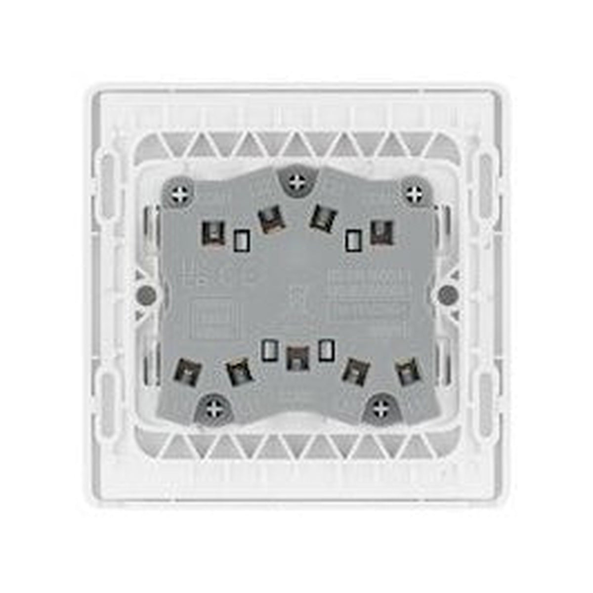 BG 3 gang 2 way plastic switch in pearlescent white, view 2