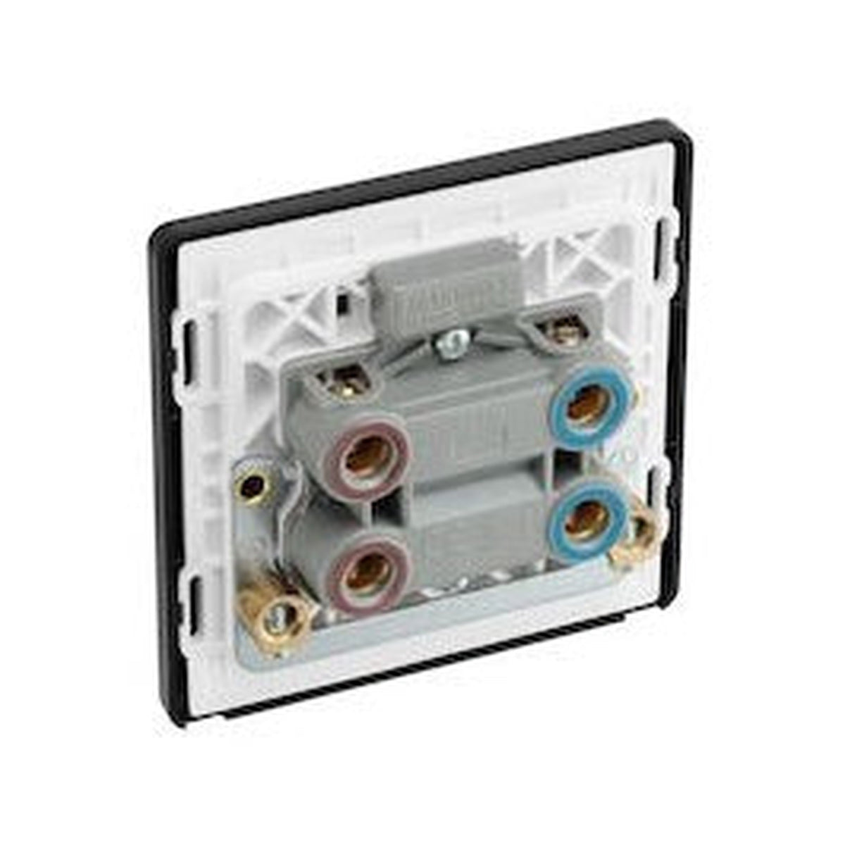BG matt black 45A double pole cooker switch with LED, view 2