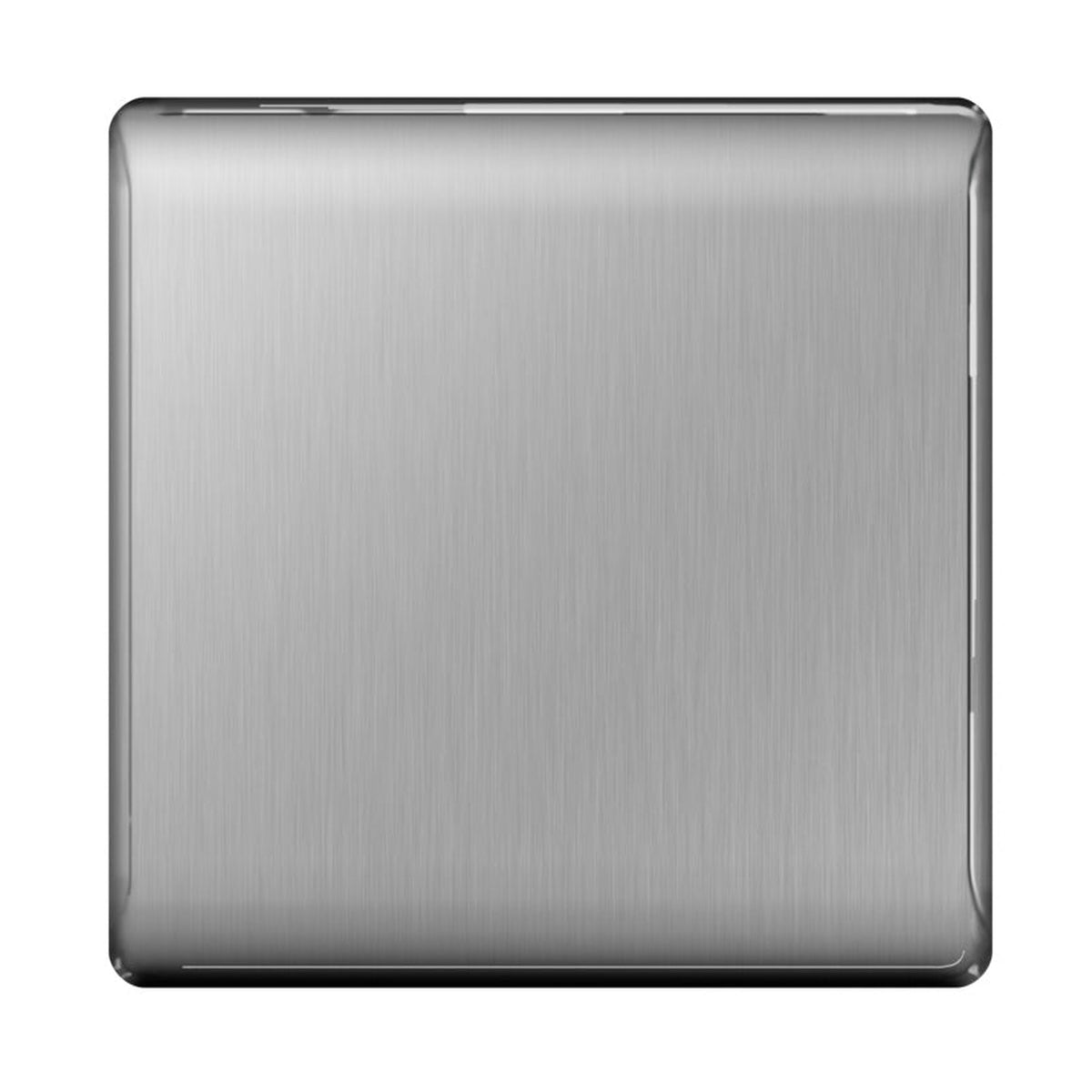 BG brushed steel 1 gang blank plate