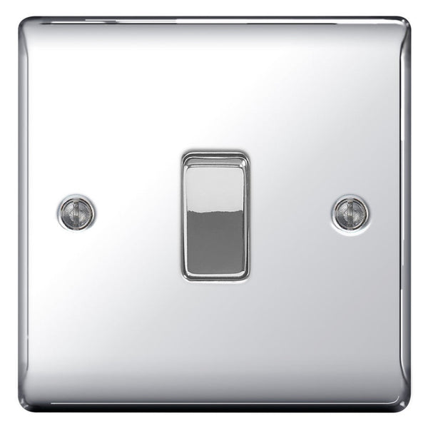 BG chrome 1 gang 2 way plate switch