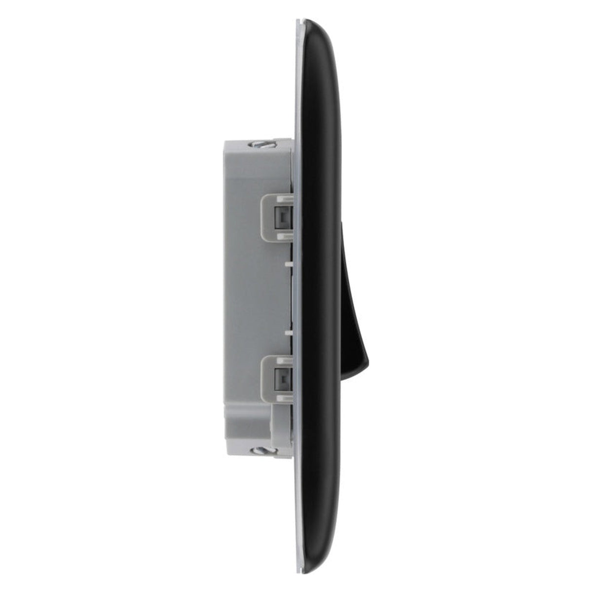 BG matt black 20A double 2 way light switch, view 4